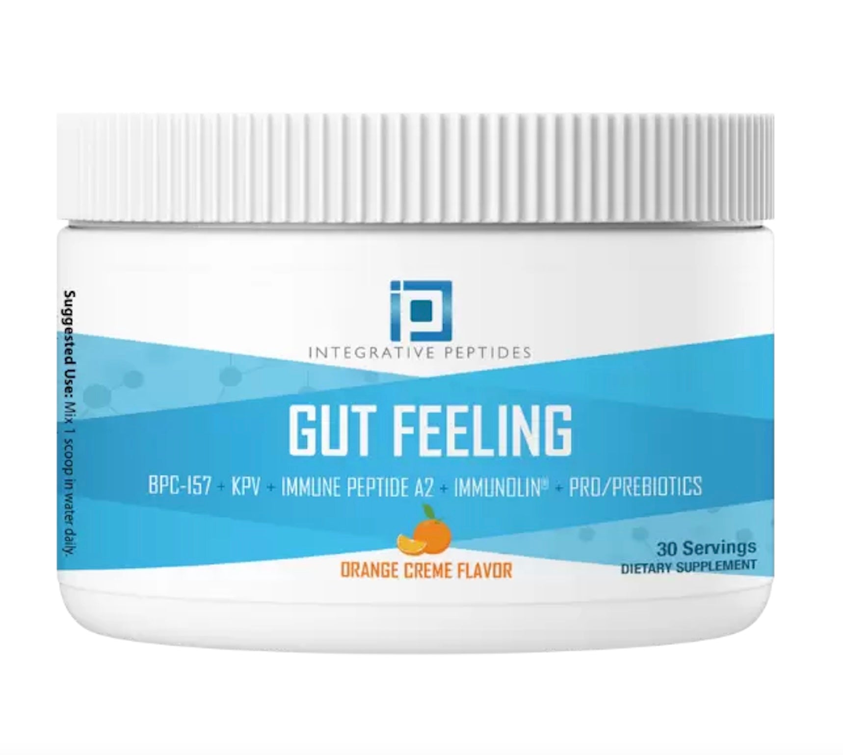 Integrative Peptides Gut Feeling - Orange Creme Flavor - 30 Servings