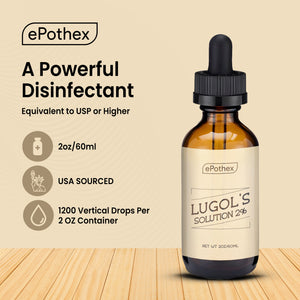 Lugol's Solution of Iodine 2% - 60ml (2oz)